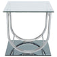Danville 3-piece Glass Top Coffee and End Table Set Chrome