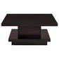 Reston 2-piece Square Coffee and End Table Set Cappuccino