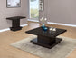 Reston 2-piece Square Coffee and End Table Set Cappuccino