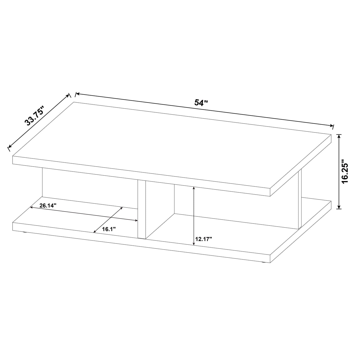 Cortona Rectangular Engineered Wood Cocktail Coffee Table Mango