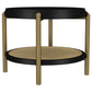Arini 3-piece Round Coffee and End Table Set Black