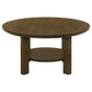 Ottowa 35-inch Round Wood Cocktail Coffee Table Brown