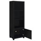 Sachin 3-shelf Engineered Wood Media Tower Black