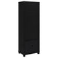 Sachin 3-shelf Engineered Wood Media Tower Black