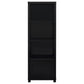 Sachin 3-shelf Engineered Wood Media Tower Black