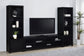 Sachin 3-shelf Engineered Wood Media Tower Black