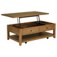 Payne 48-inch Mobile Lift Top Coffee Table Distressed Brown