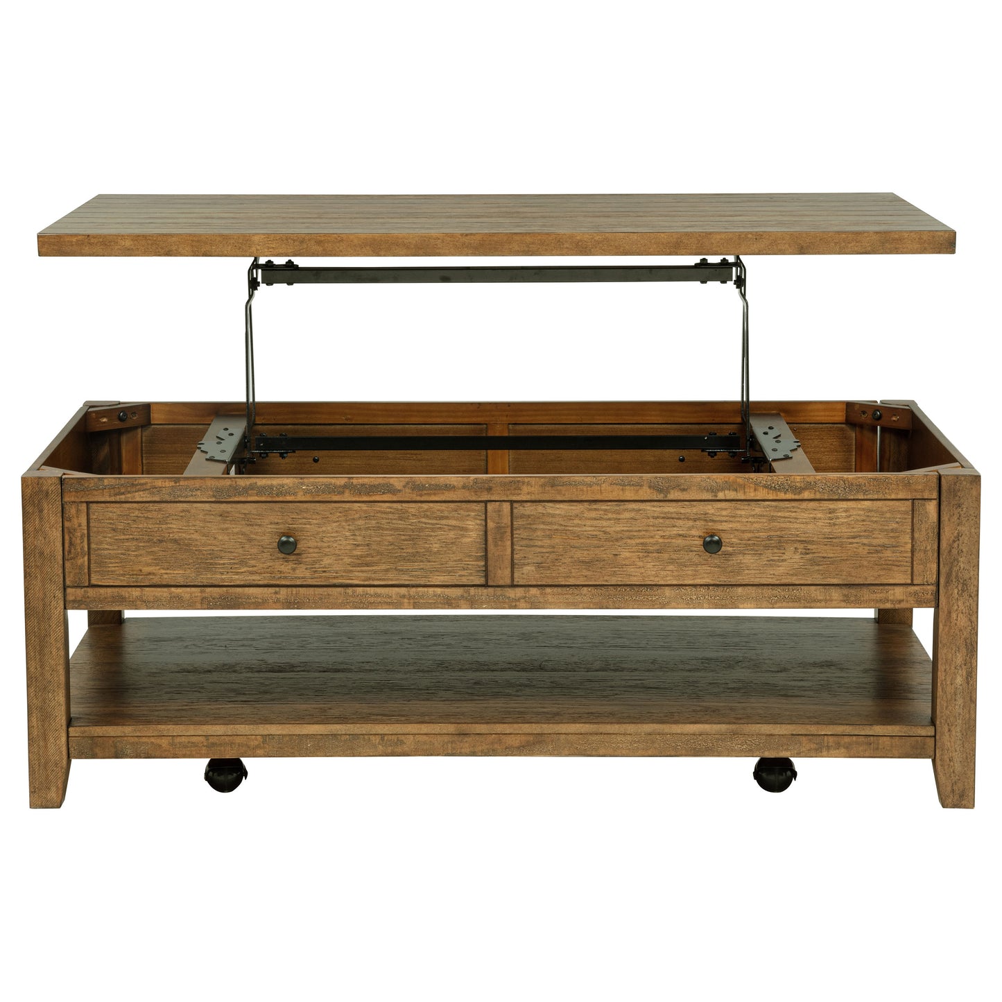Payne 48-inch Mobile Lift Top Coffee Table Distressed Brown