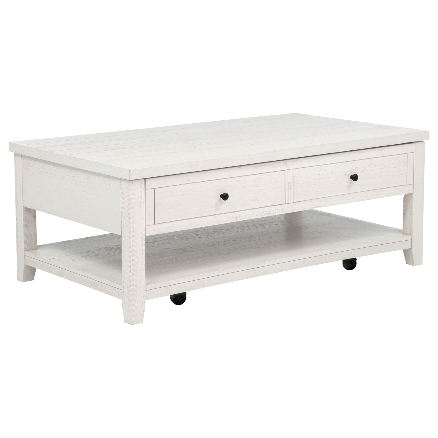 Payne 48-inch Mobile Lift Top Coffee Table Distressed White