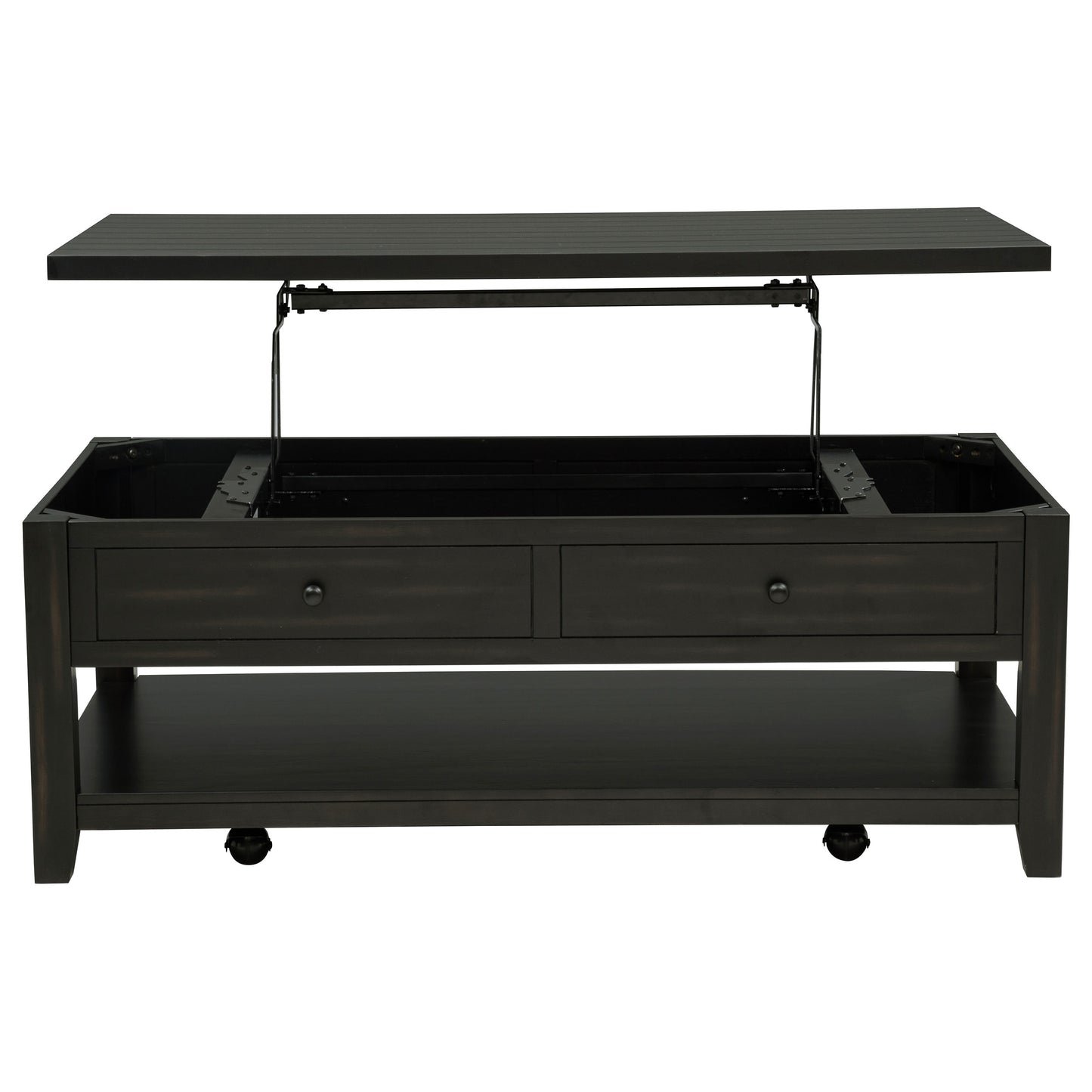Payne 48-inch Mobile Lift Top Coffee Table Distressed Java