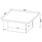 Devar 2-piece Square Coffee End Table Set Distressed Pine