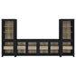 Denison 3-piece Entertainment Center 79-inch TV Stand Black