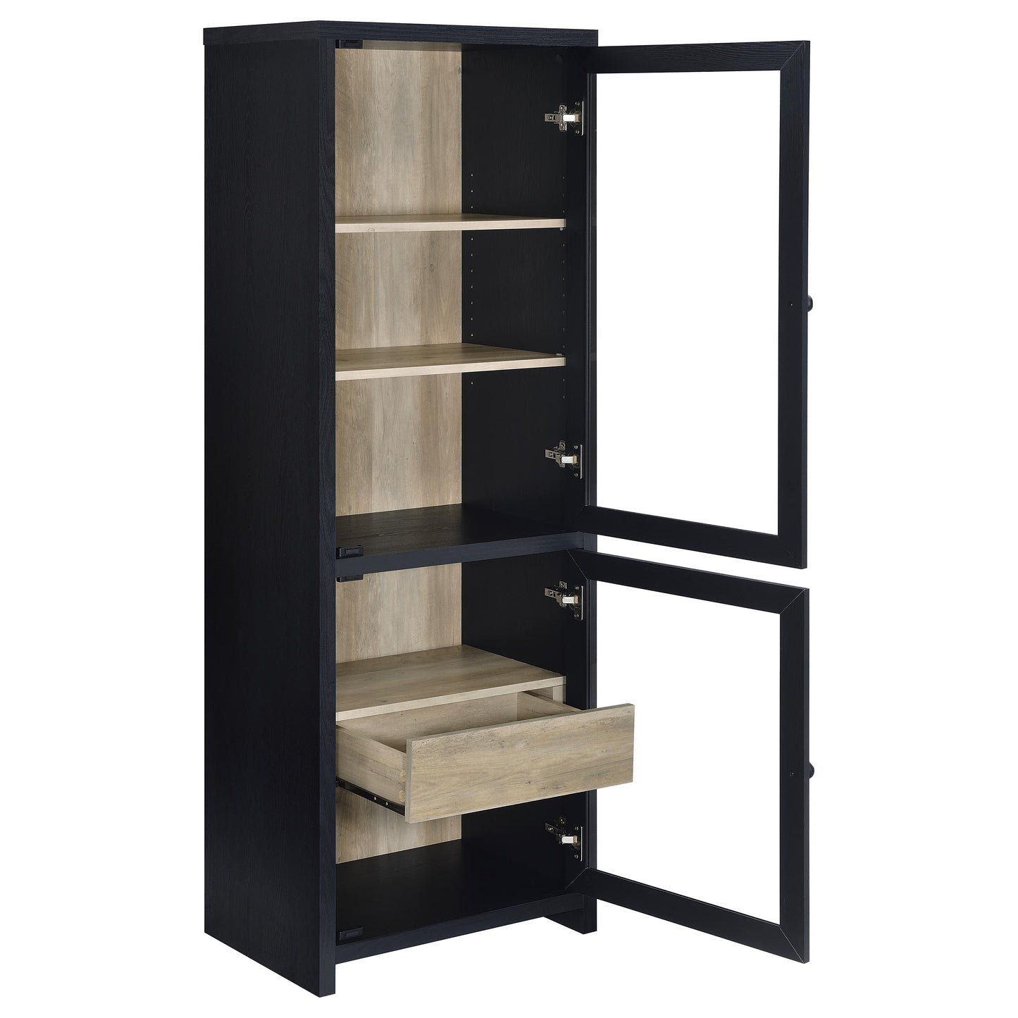 Denison 3-piece Entertainment Center 79-inch TV Stand Black