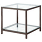 Trini 2-piece Coffee and End Table Set Black Nickel