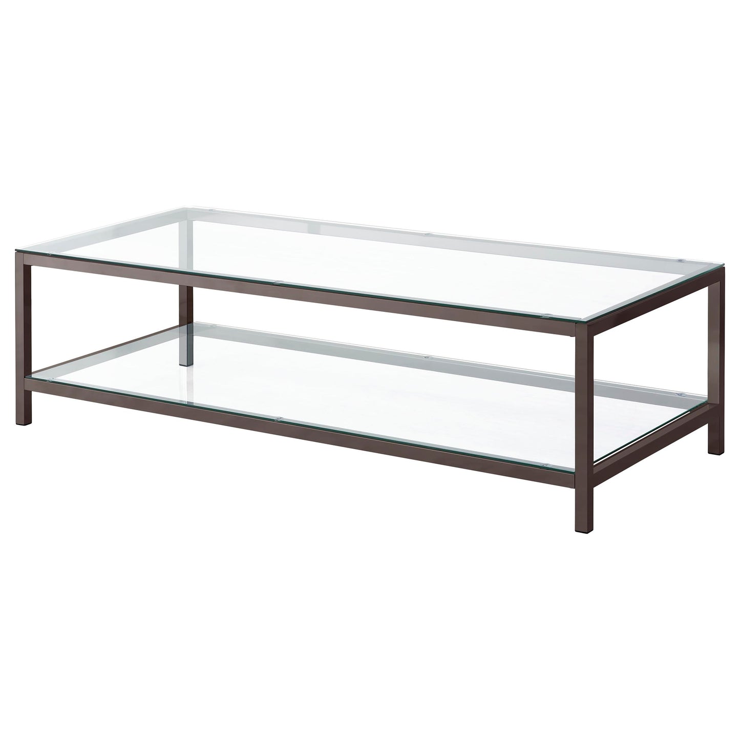 Trini 2-piece Coffee and End Table Set Black Nickel