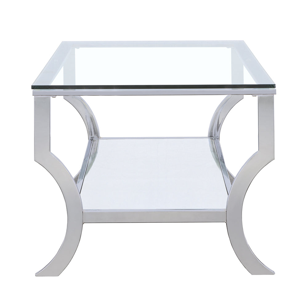 Saide Rectangular Glass Top Coffee Table Chrome