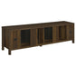 Carey 79-inch TV Stand Fireplace Media Console Dark Pine