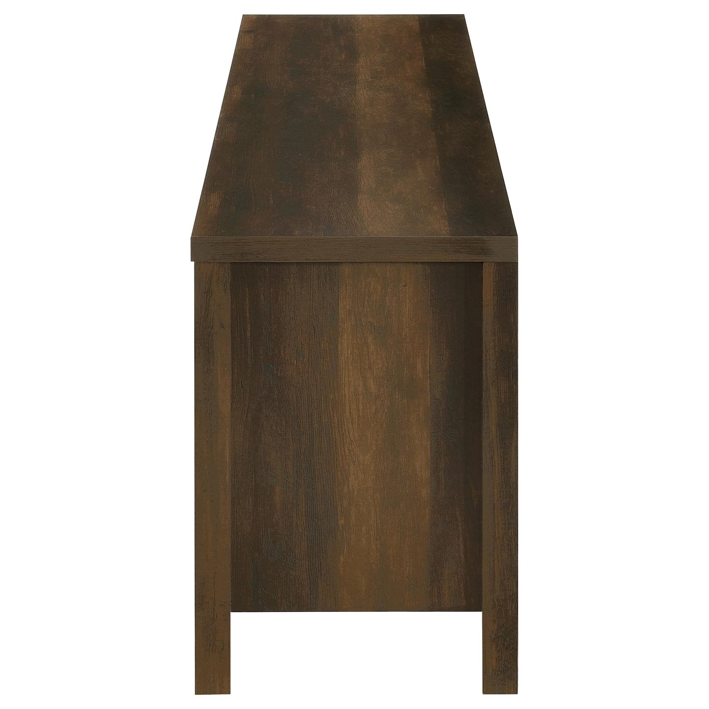 Carey 79-inch TV Stand Fireplace Media Console Dark Pine