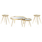 Kaelyn 4-piece Round Coffee and End Table Set Gold