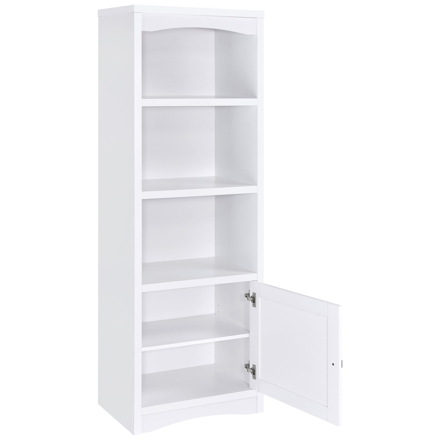 Laughlin 4-shelf Engineered Wood Media Tower White
