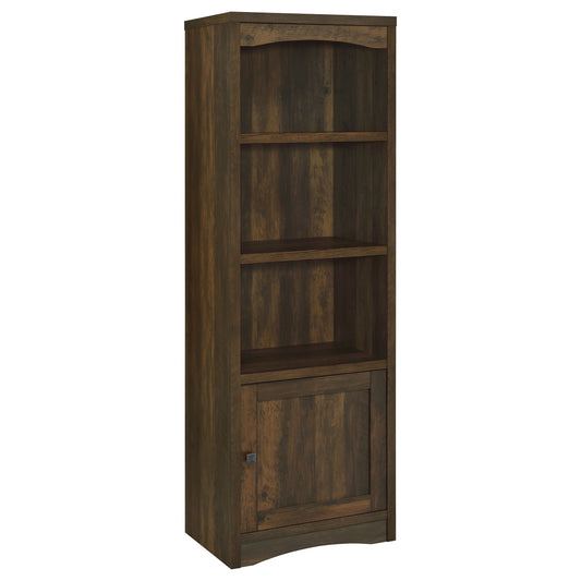 Laughlin 4-shelf Engineered Wood Media Tower Dark Pine