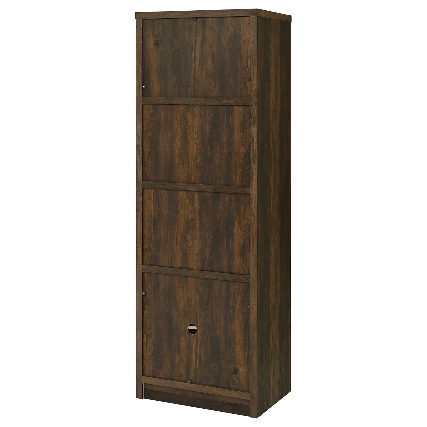 Laughlin 4-shelf Engineered Wood Media Tower Dark Pine
