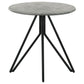 Hadi Round SmartTop™ Side End Table Cement and Gunmetal