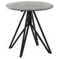 Hadi Round SmartTop™ Side End Table Cement and Gunmetal
