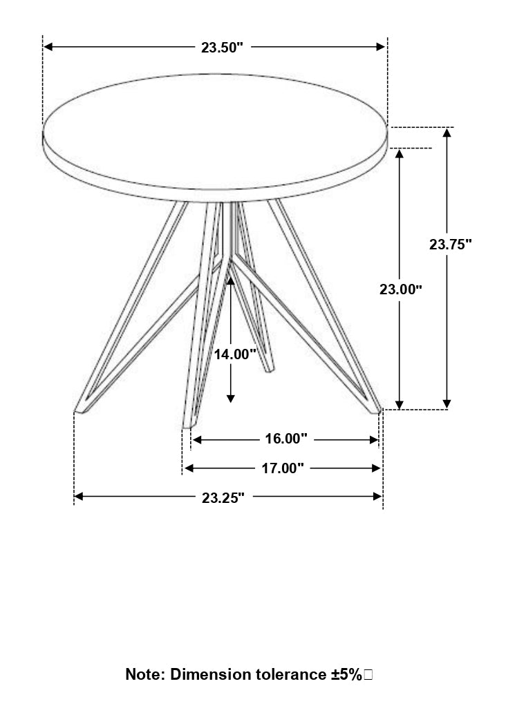 Hadi Round SmartTop™ Side End Table Cement and Gunmetal