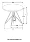 Hadi Round SmartTop™ Side End Table Cement and Gunmetal