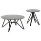 Hadi 2-piece Round SmartTop™ Coffee and End Table Set Cement