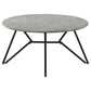 Hadi 2-piece Round SmartTop™ Coffee and End Table Set Cement