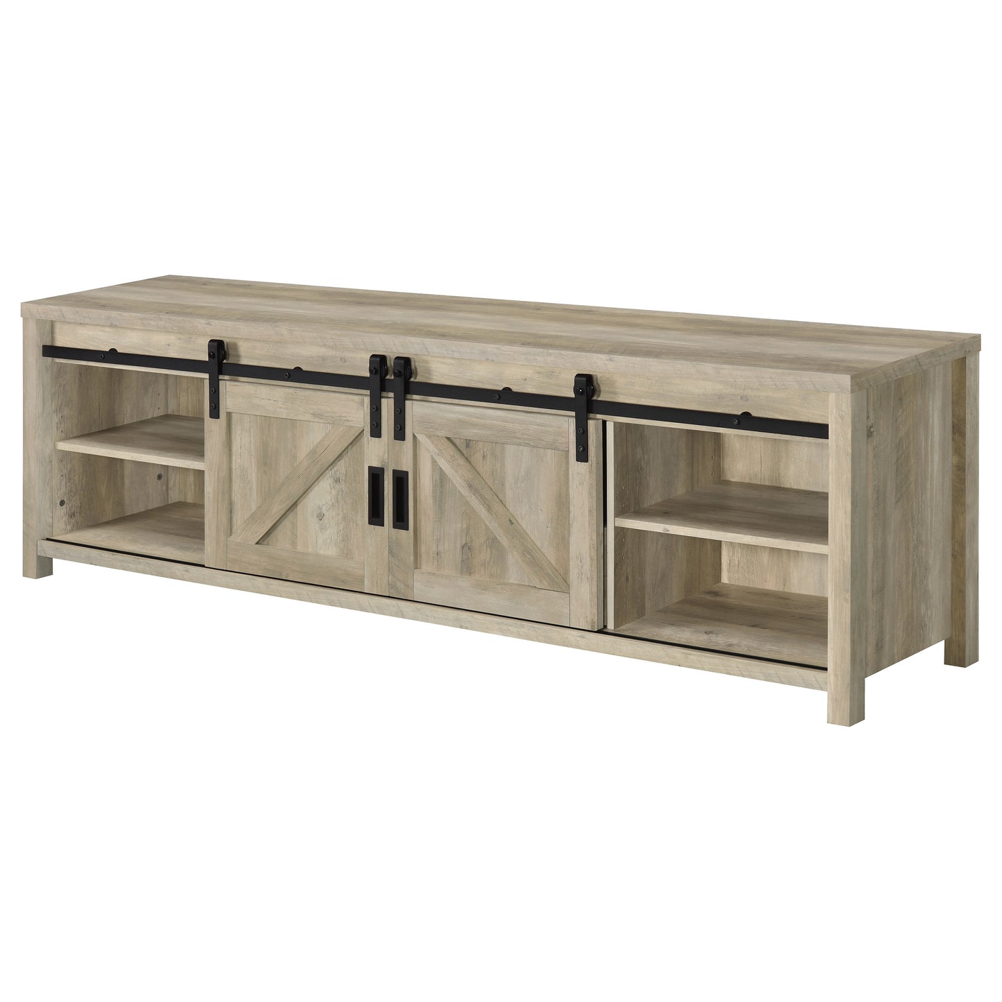 Madra 2-door Engineered Wood 79-inch TV Stand Distressed Pine