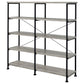 Analiese 63-inch 4-shelf Double Bookshelf Grey Driftwood