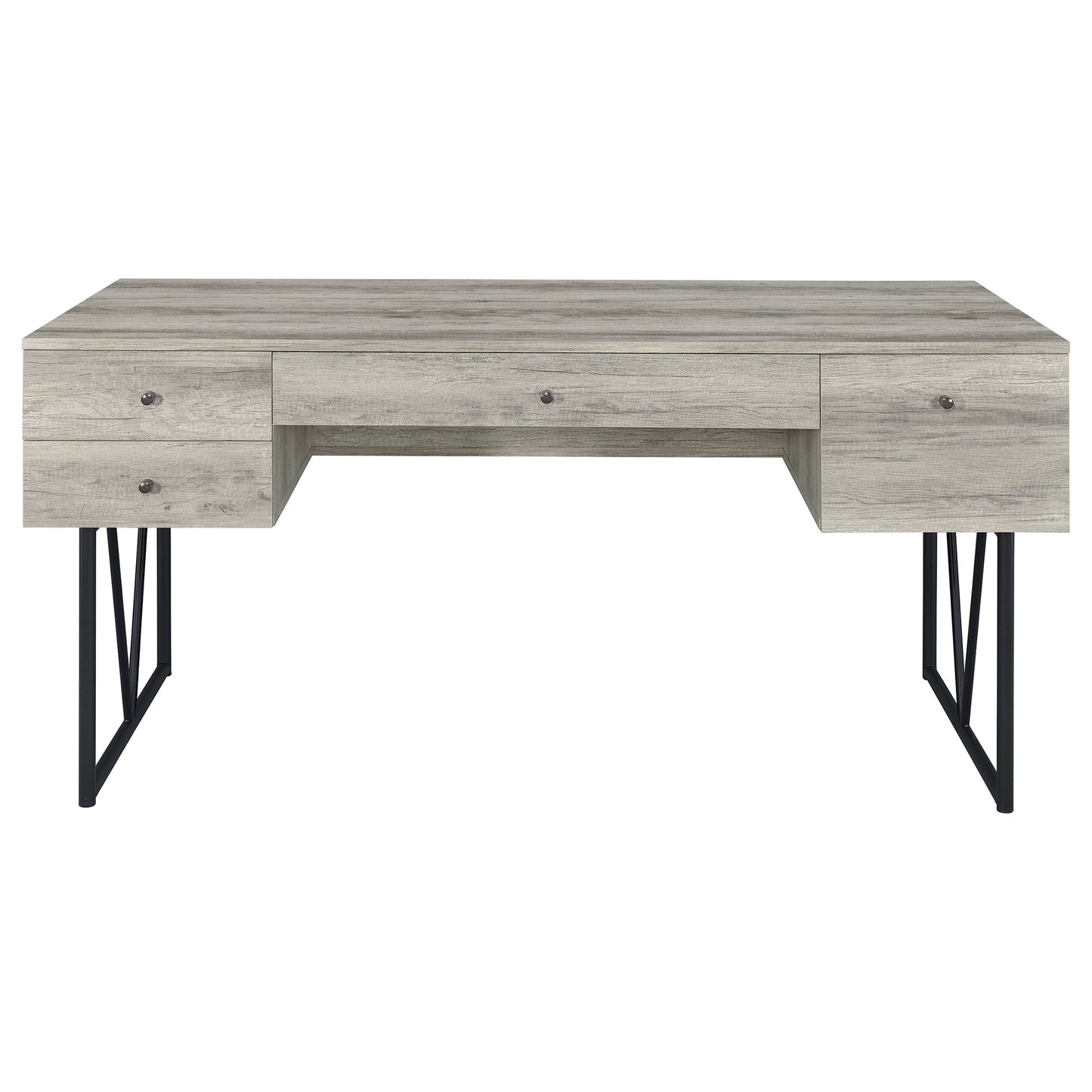 Analiese 63-inch 4-drawer Writing Desk Grey Driftwood