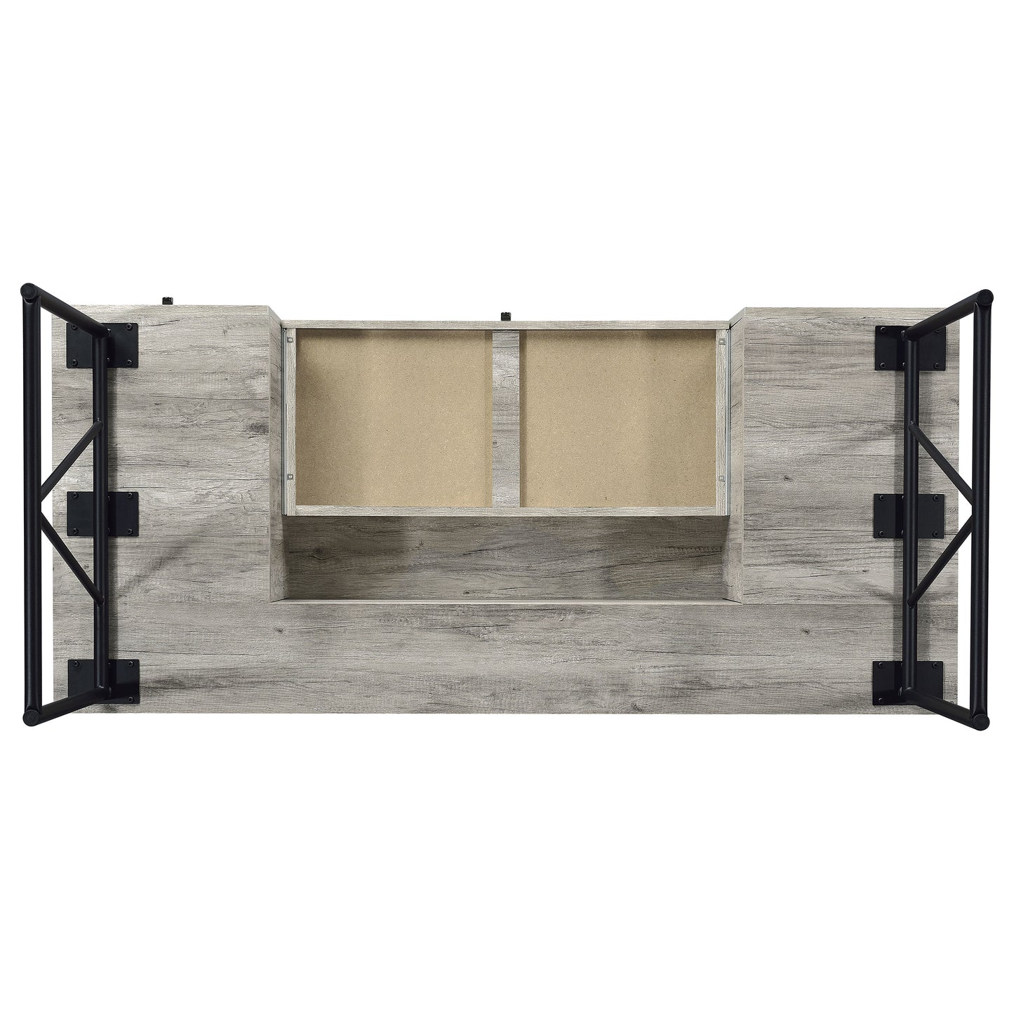Analiese 63-inch 4-drawer Writing Desk Grey Driftwood