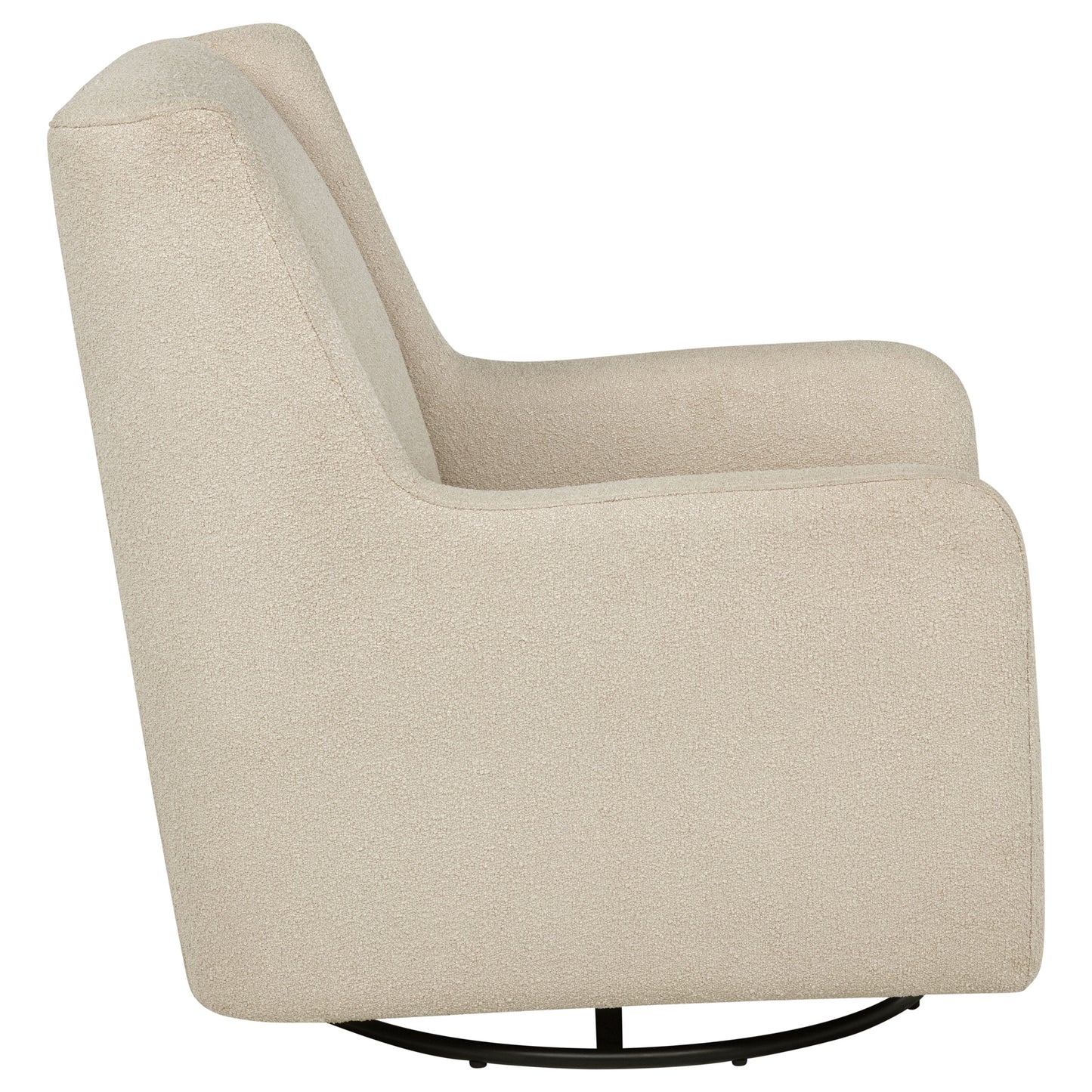 Serra Full-Circle Swivel Glider Chair with Shelter Arms Sandy Beige