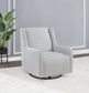 Serra Full-Circle Swivel Glider Chair with Shelter Arms Dove Grey