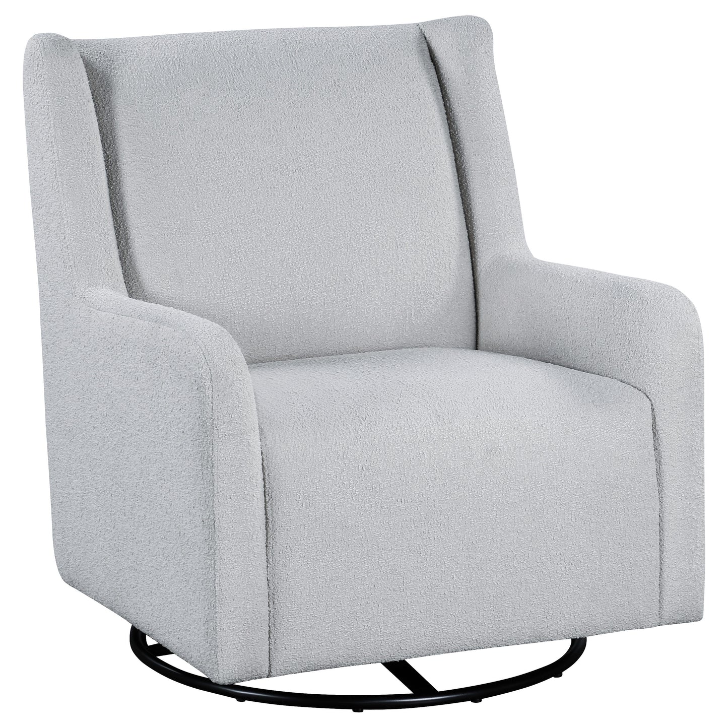 Serra Full-Circle Swivel Glider Chair with Shelter Arms Dove Grey