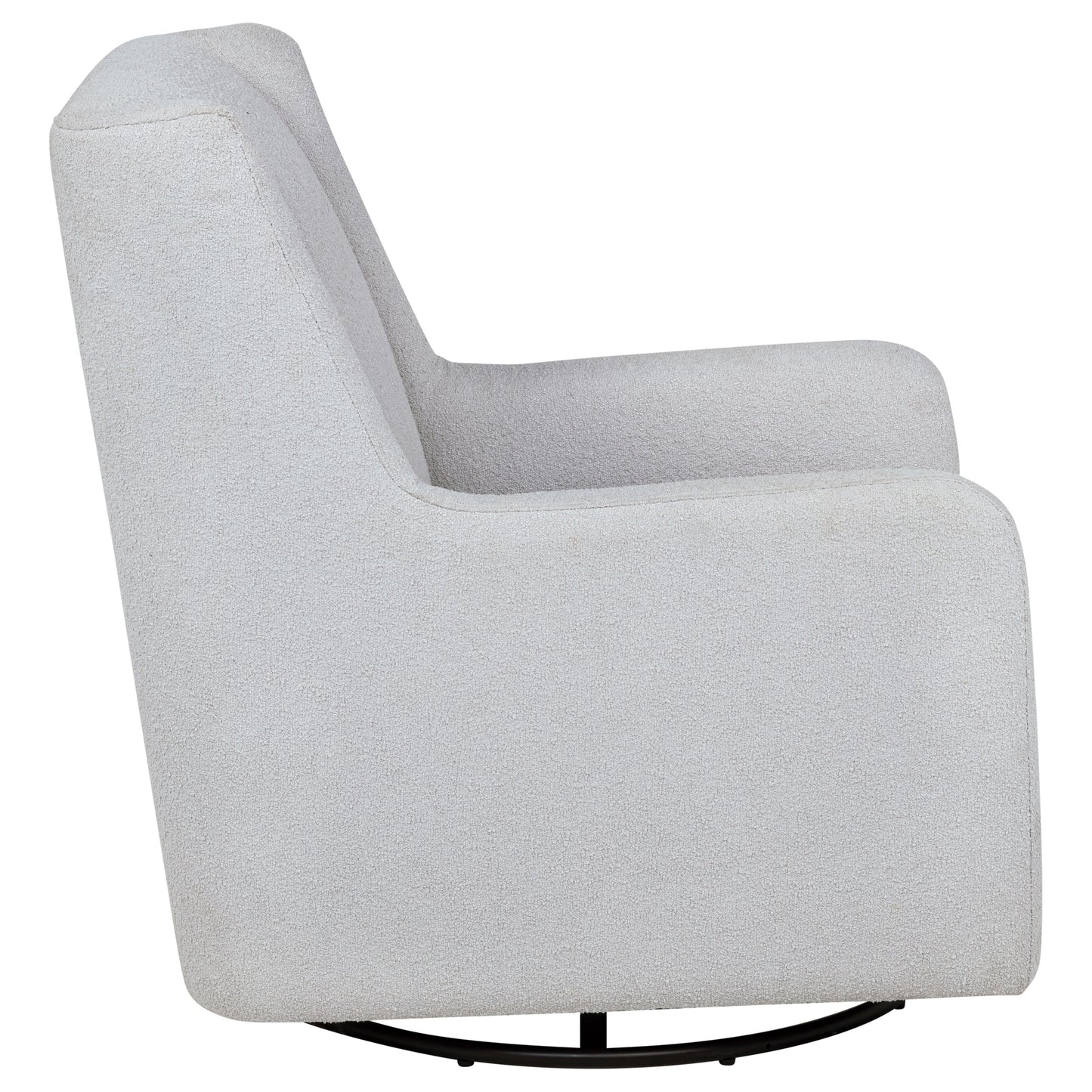 Serra Full-Circle Swivel Glider Chair with Shelter Arms Dove Grey
