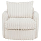 Sarco Corduroy Upholstered Swivel Accent Arm Chair Ivory