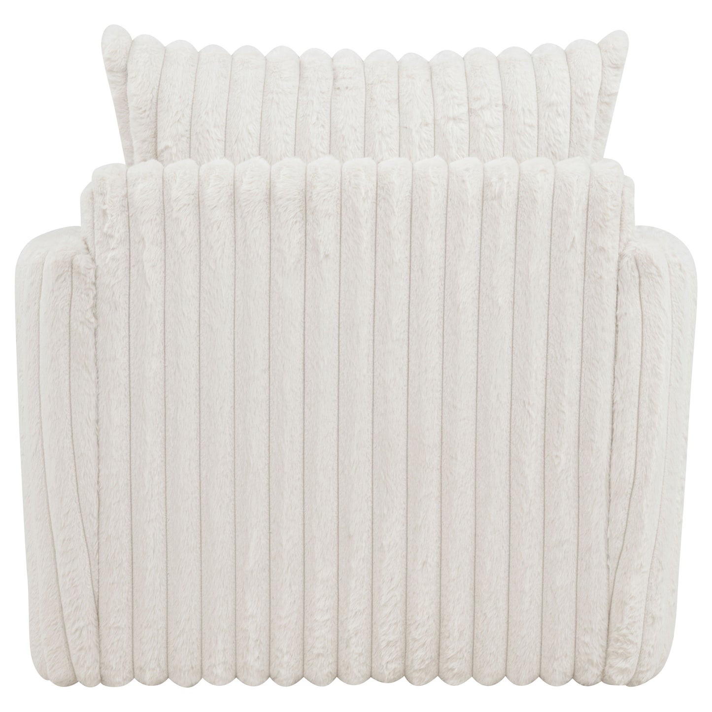 Sarco Corduroy Upholstered Swivel Accent Arm Chair Ivory