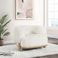 Lawler Upholstered Barrel Back Accent Chair Ivory and Natural