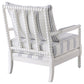 Blanchett Upholstered Bobbin Accent Chair White