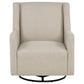 Sorrel Fabric Upholstered Swivel Glider Arm Chair Latte