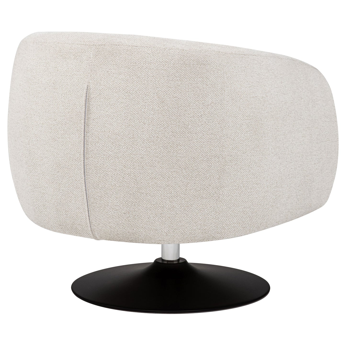 Dave Upholstered Barrel Back Swivel Club Chair Beige