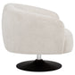 Dave Upholstered Barrel Back Swivel Club Chair Beige