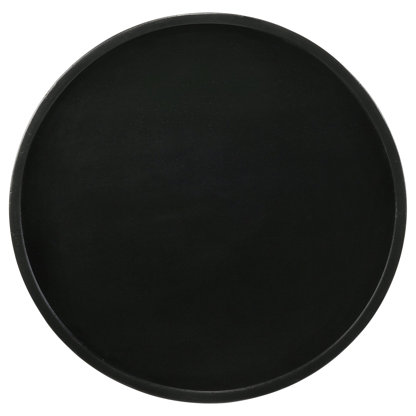 Ixia Round Solid Mango Wood Accent Side Table Black Stain
