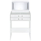 Danbury 3-drawer Makeup Vanity & Stool Set White High Gloss