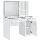 Flora 2-drawer Vanity Set with LED Mirror White High Gloss